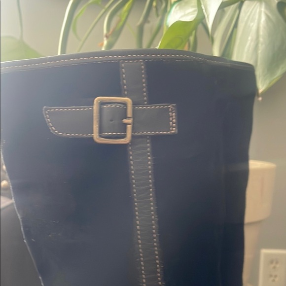 Naturalizer Black Jadis Suede Boots with Side Buckles Women's 8 - Picture 3 of 11